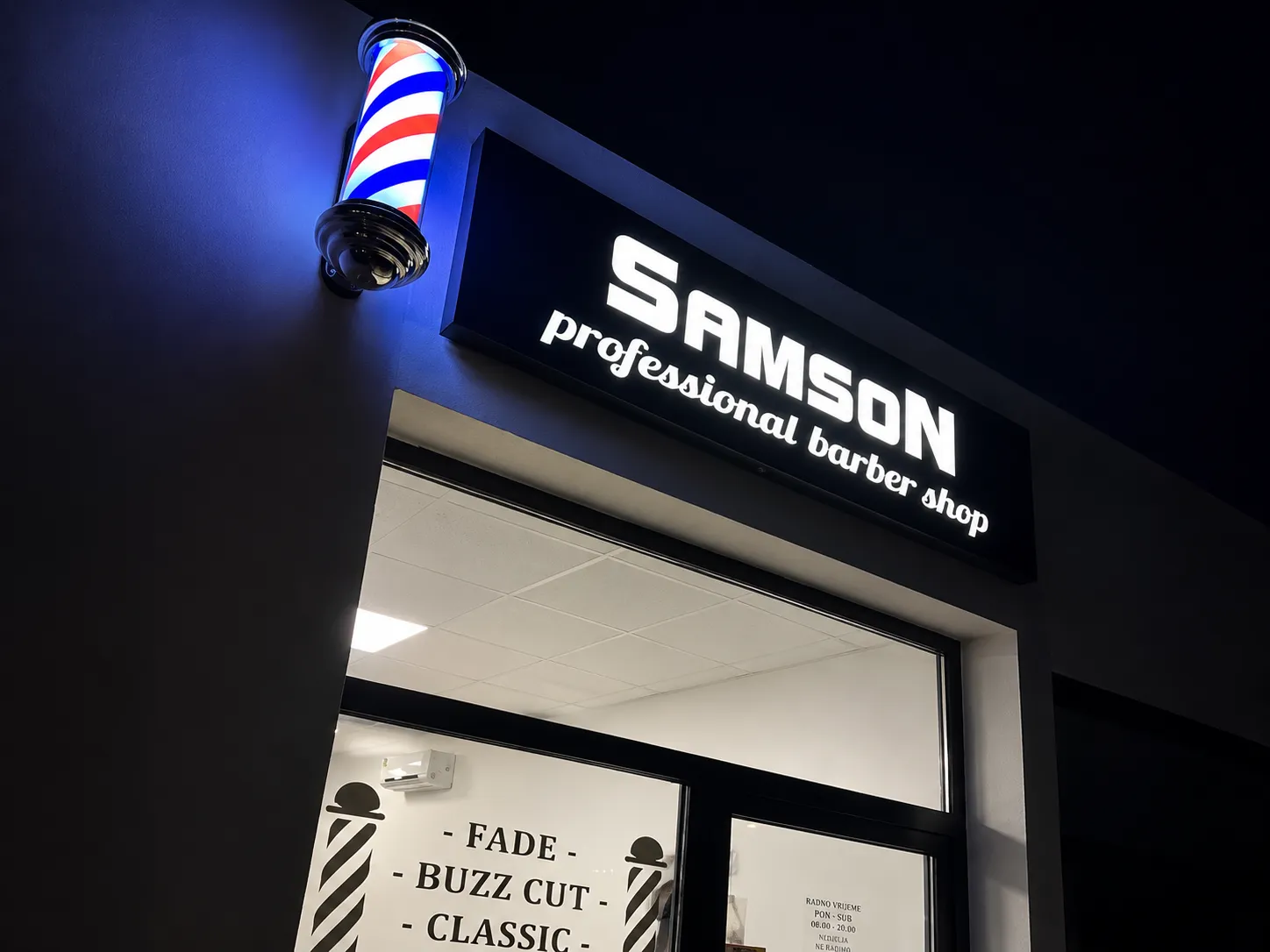 Vanjski izgled poslovnice Barbershop Samson I u Zadru